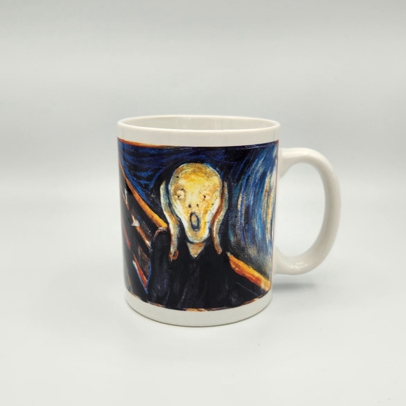 Vintage The Scream Edvard Munch Painting Coffee Tea Mug Cup 1996 - Picture 4 of 6